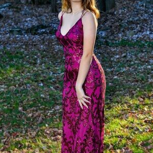 Maroon/Purple/Pink Prom Formal Dress